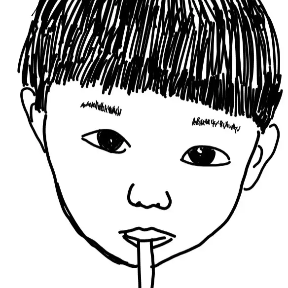 귀여운 그림체로 그려진 아이 얼굴
