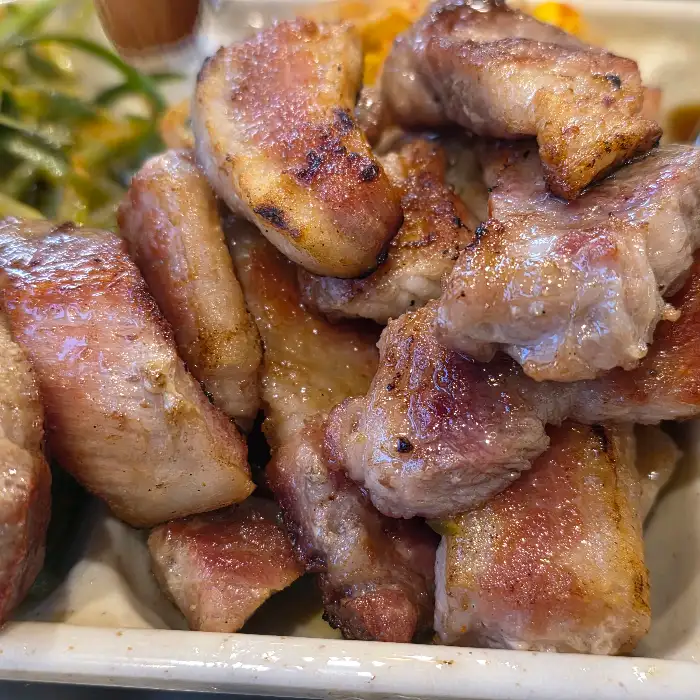 신선한 고기 단면