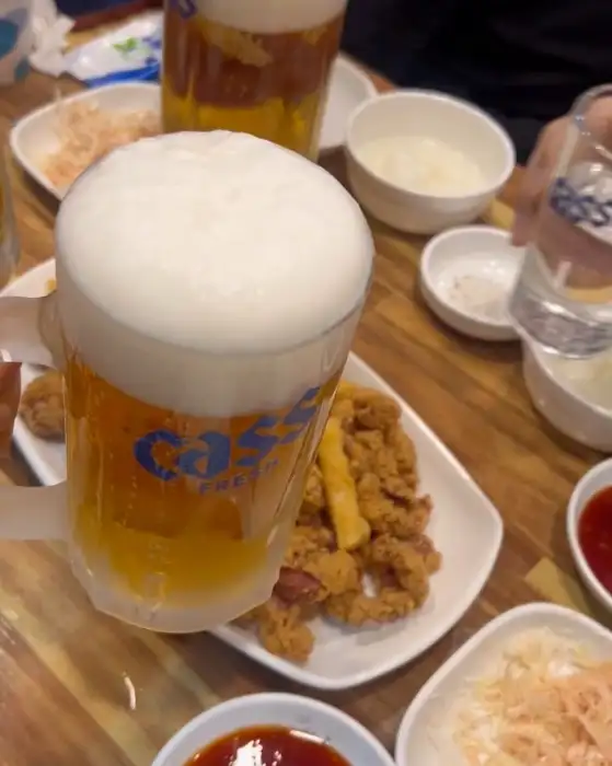 살얼음 맥주잔