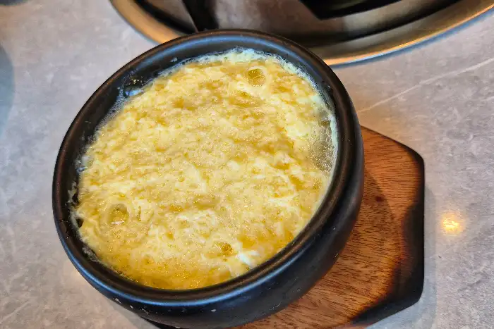 계란찜 클로즈업 사진