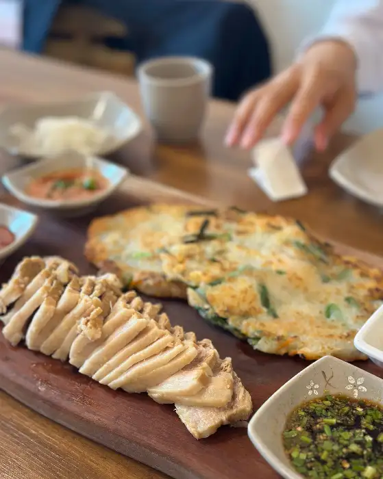 감자전 단면