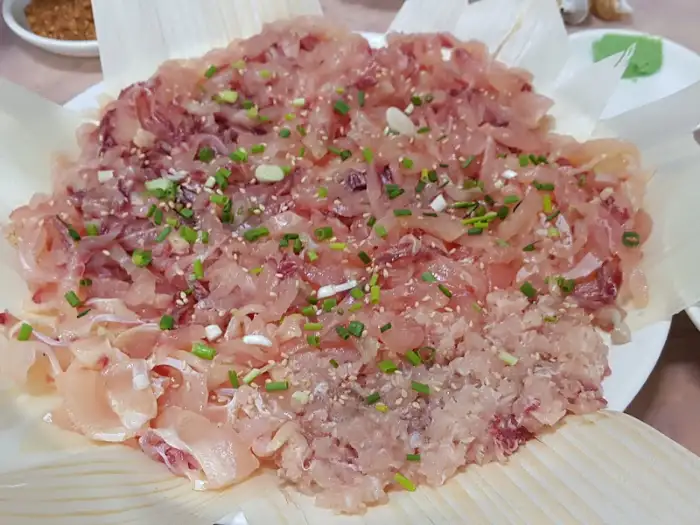 향어회 클로즈업 사진