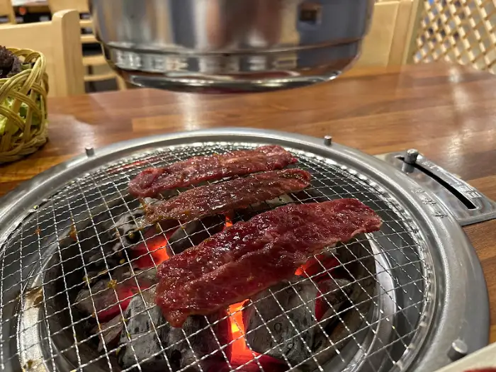 잘 구워진 복숭아 불고기