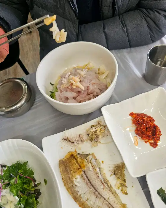 백경횟집 가자미구이