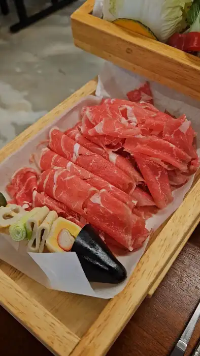 샤브샤브 끓는 모습
