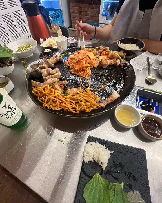 삼겹살과 쌈, 밥