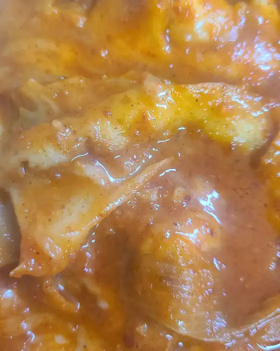 떡볶이 소스의 질감 확대 모습