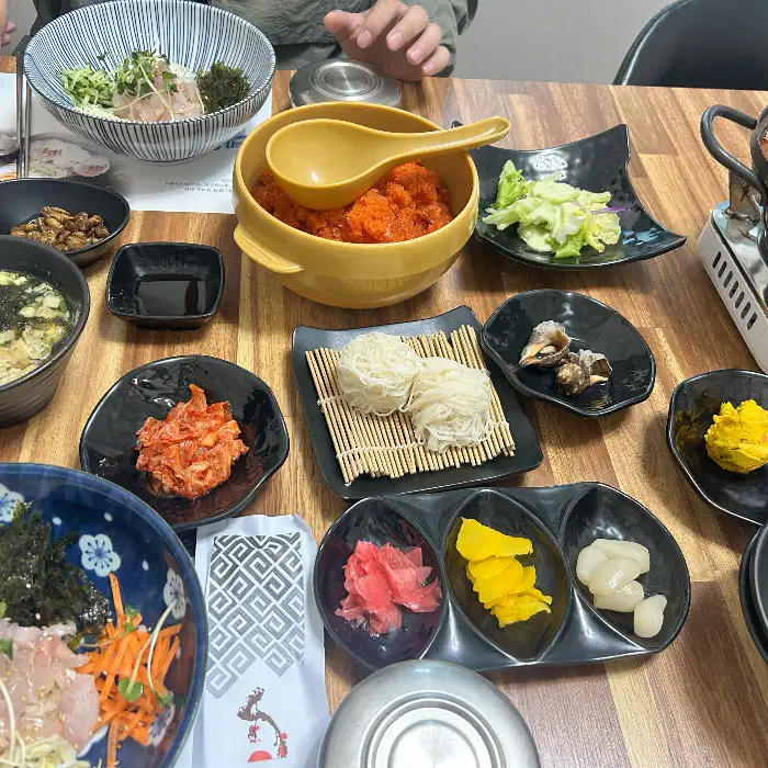 성주 물회 맛집의 다양한 스끼다시