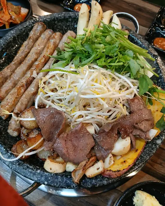 곱창 모듬구이 클로즈업