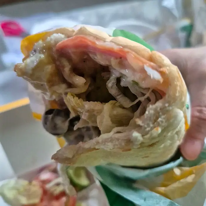 샌드위치 단면 모습