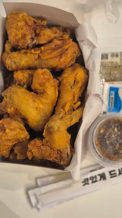후라이드 치킨 한 조각