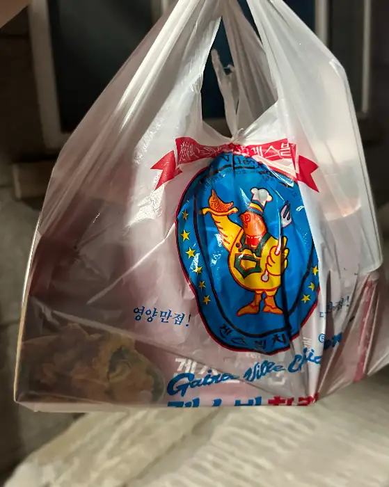 겐스빌치킨 포장 봉투