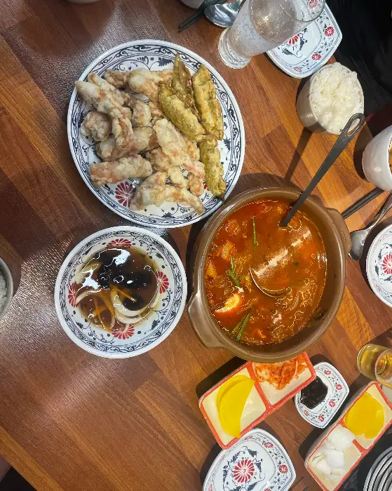 해물짬뽕과 미니 탕수육, 그리고 밥