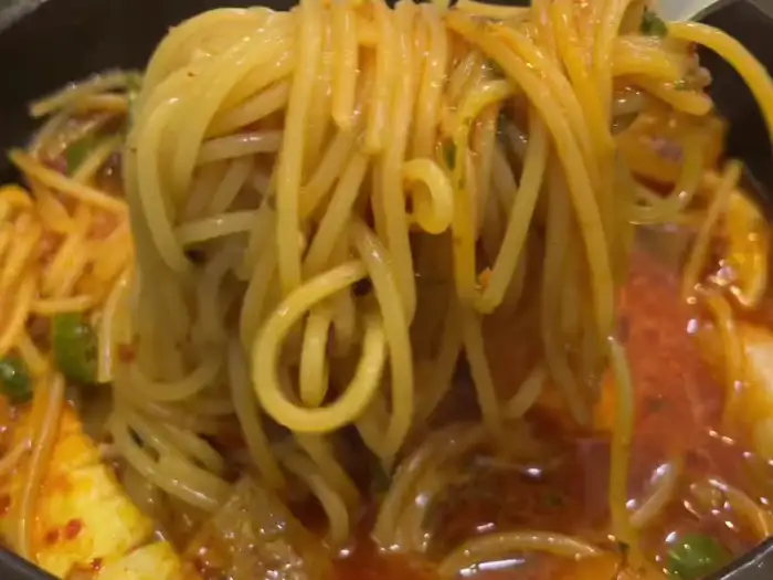 파스타 근접 사진