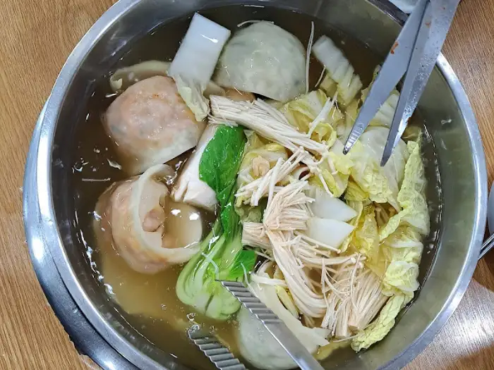 만두전골 재료 모습