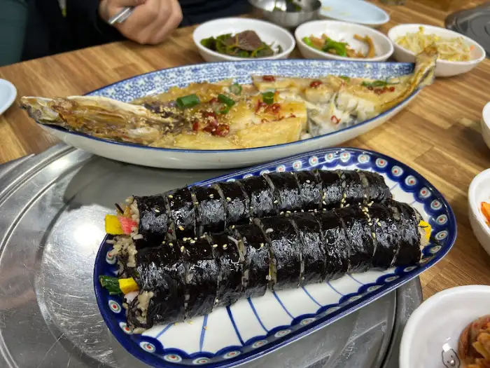 민어찜과 김밥