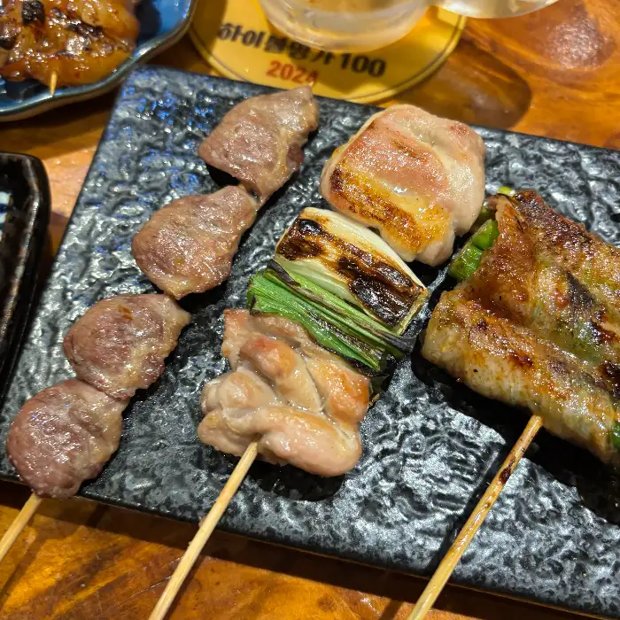 다양한 꼬치 메뉴