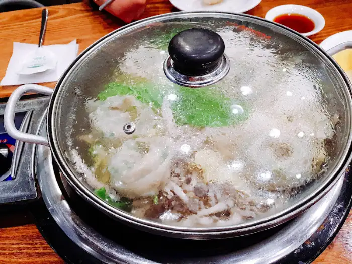 만두전골 덮인 모습