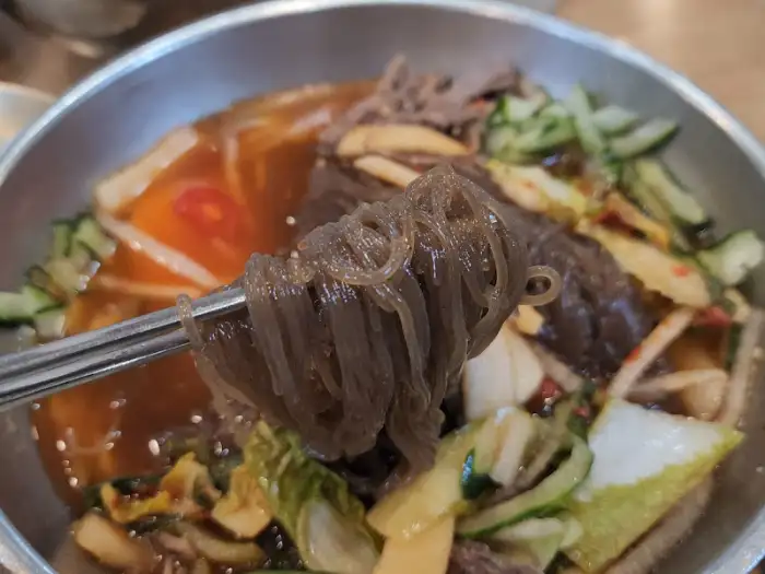 대구 강산면옥 냉면 면발