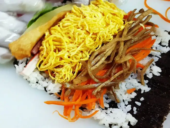 김밥 재료 클로즈업