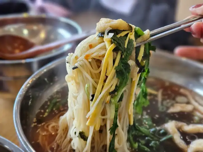 민속 가야밀면 물밀면 면발