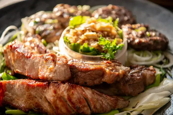 육질이 살아있는 한우 떡갈비 단면