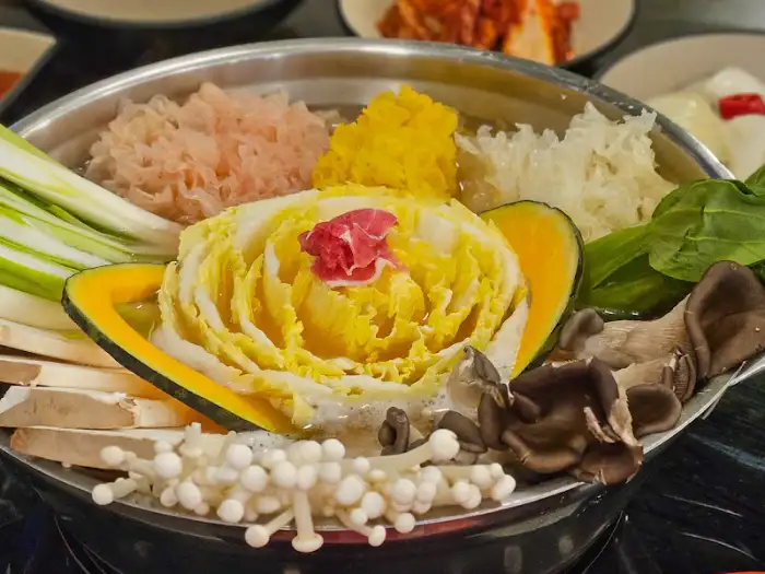 샤브샤브 재료 상세 컷