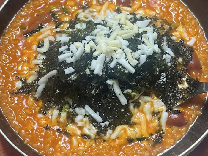 라면밥볶이 재료 모습