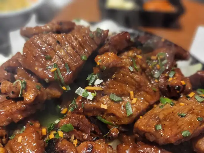 양념이 잘 배인 석갈비 클로즈업