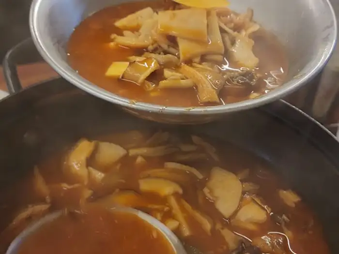 된장찌개의 재료 모습