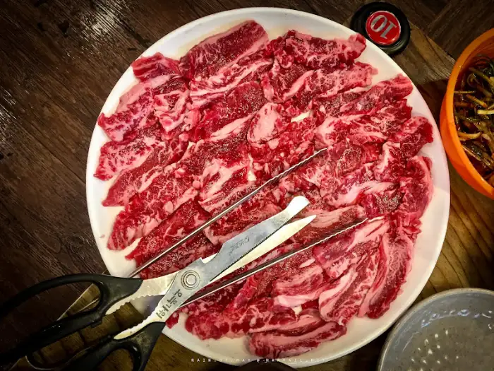 신선한 생고기 모둠