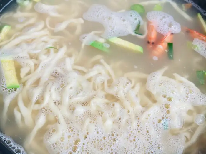 해물칼국수 클로즈업