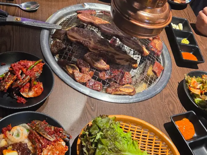 LA 갈비가 구워지는 모습