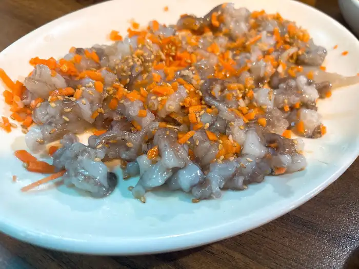 신선한 산낙지 요리