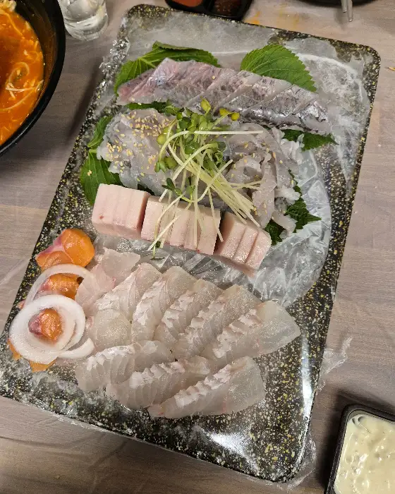 광어와 우럭회