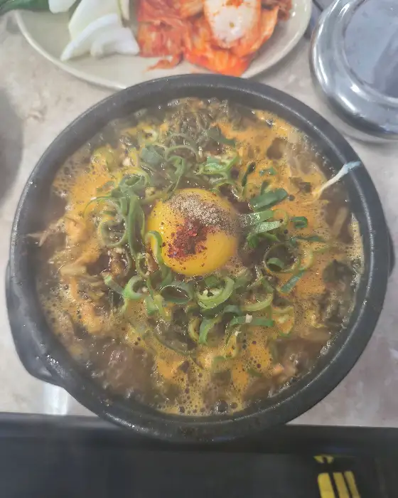 감자탕 국물 클로즈업