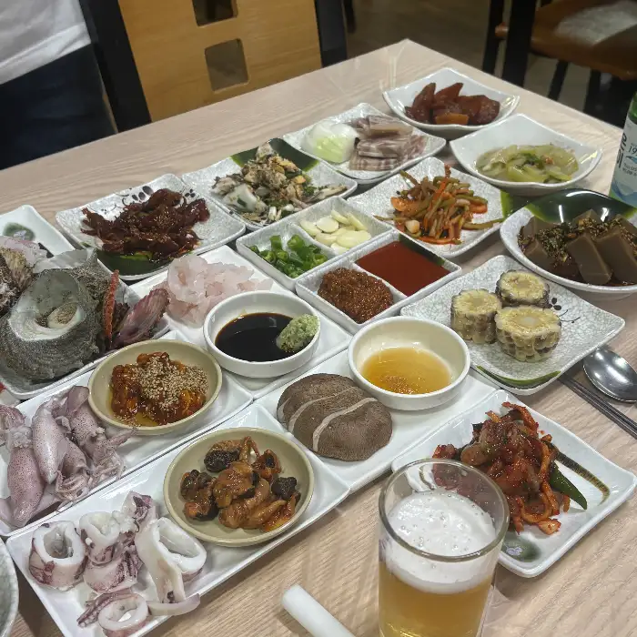 다양한 해산물 요리들