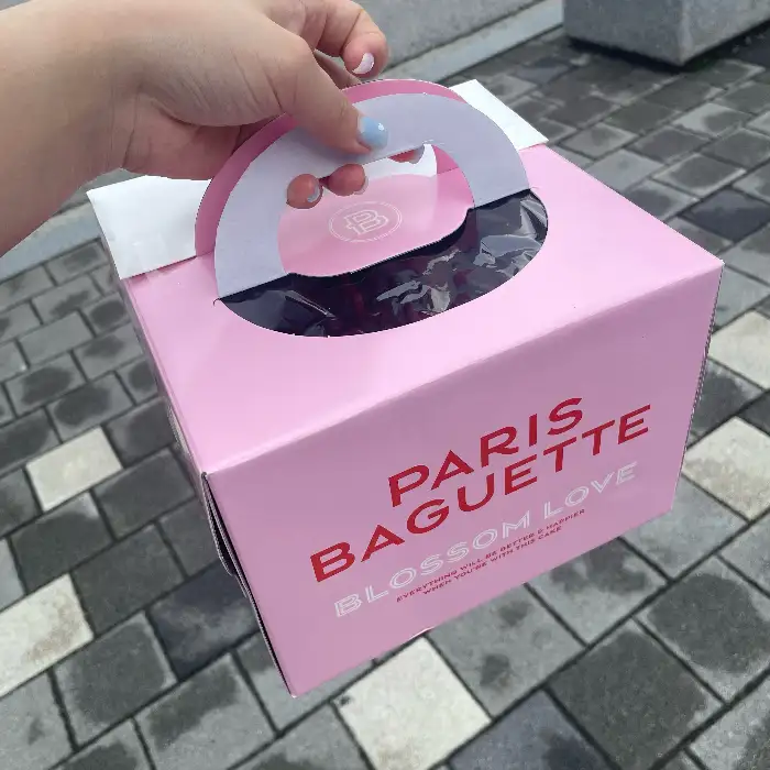 핑크색 파리바게뜨 쇼핑백
