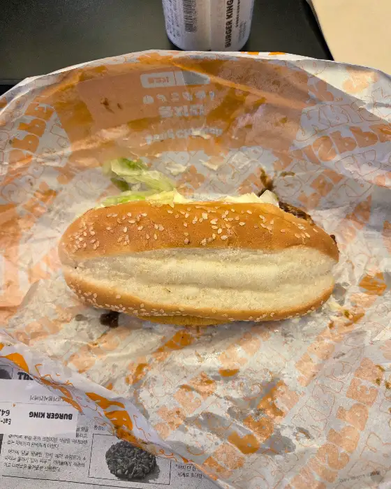 롱치킨버거 모습