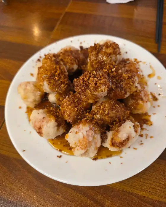 마늘후레이크 탕수육