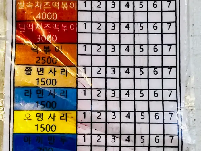 메뉴판