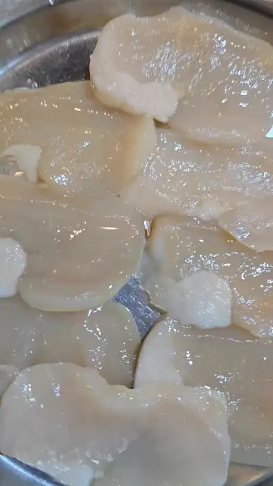신선한 한우 부위 단면 모습